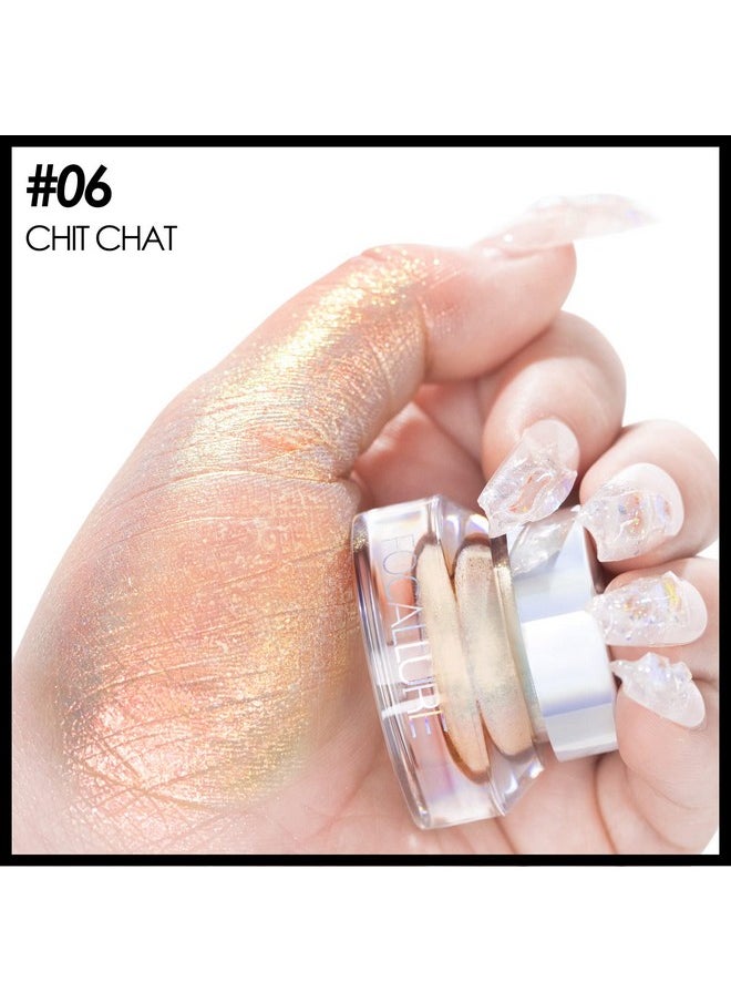 FOCALLURE - FOCALLURE Chameleon Cream Eyeshadow,Intense Color Shifting Creamy Eye Shadows,Highly Pigmented Metallic,Shimmer,Multi-Reflective Finishes,Chit Chat - Image 1