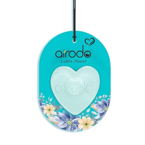 Airodo Little Heart Aqua Cool Car Hanging Perfume Air Freshener Gel | Lasts Upto 30 Days | Car Accessories | For Dashboard, Rearview Mirror & Interior | Toxin-Free | 7.5 ml (Pack of 4) - Image 4
