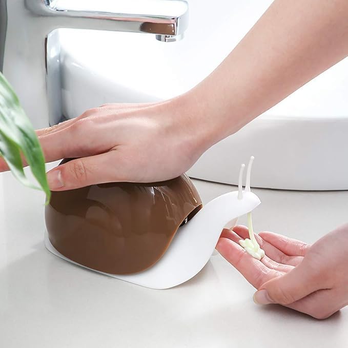 Snail Soap Dispenser, 120 ml, Cute Snail Soap Dispenser, Portable Cosmetic Lotion, Storage Bottle Container, Refillable Liquid Soap Dispenser for Kitchen, Bathroom - Image 1