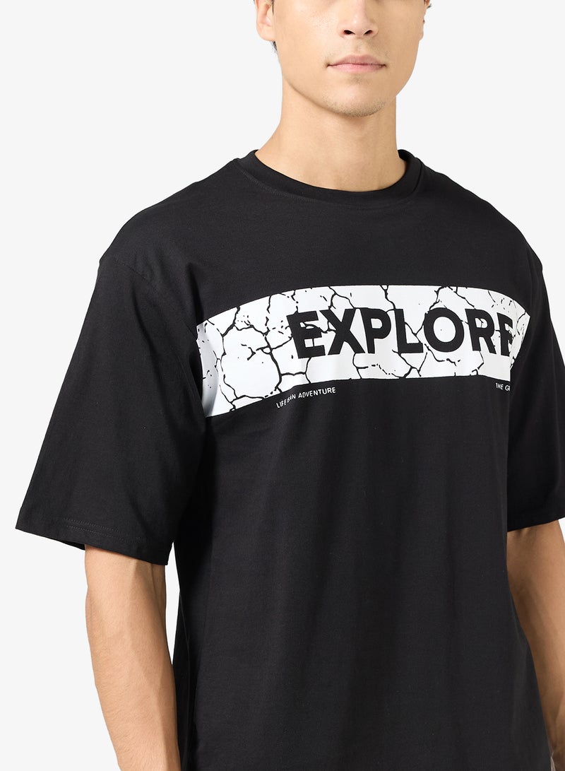 Seventy Five Graphic Print Oversized T-Shirt - Image 3