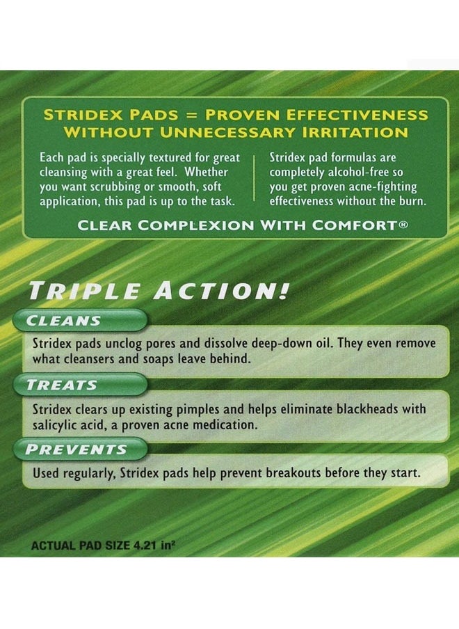 Stridex - 55 Pads Daily Care Medicated Acne Pads (Mild Strength)  Acne Treatment For Face,Reduces The Number Of Acne Pimples And Blackheads And Allows Skin To Heal - Image 1