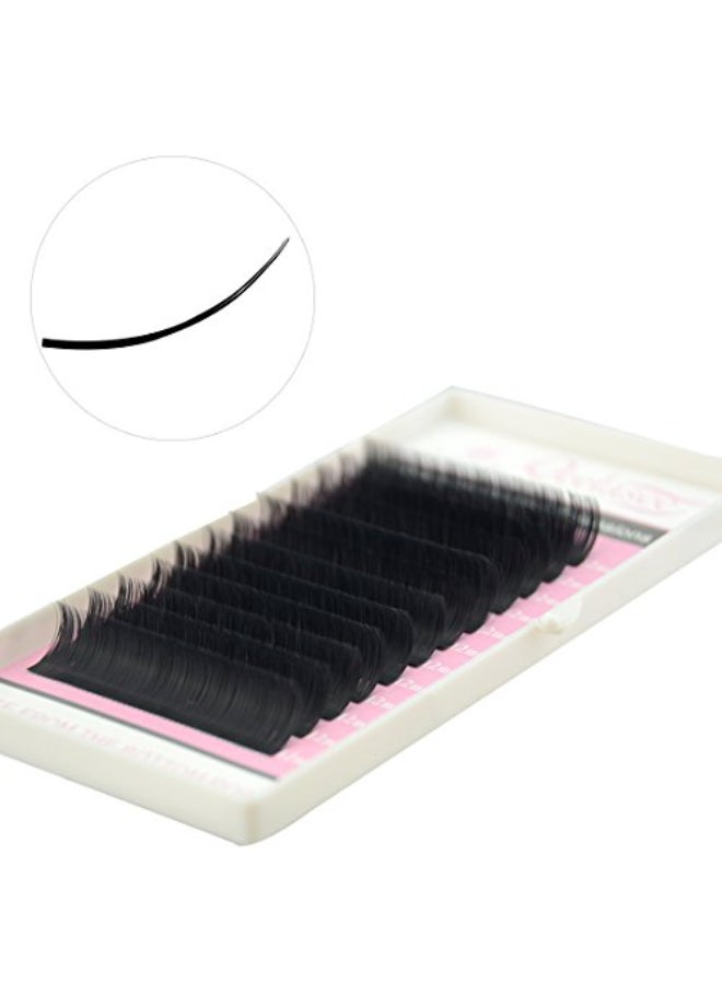 Qeelasee Ellipse Eyelash Extension 015 C Curl 14mm Flat Eyelashes False Mink Individual Eyelash Extension Professional Salon Used Black Mink False Lashes Mink Lashes Extensions - Image 1