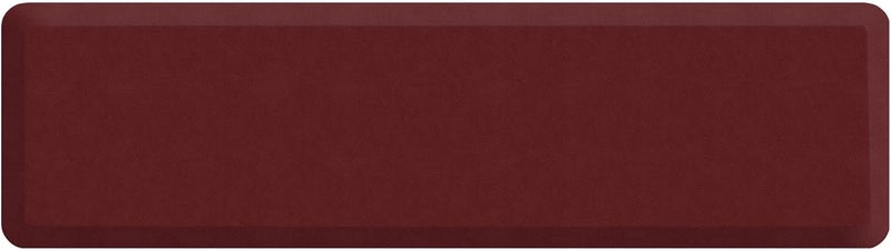 GelPro Anti Fatigue Nonslip Mat: Hard Floor Utility Mats for Garage, Patio and Kitchen - 20" x 72" x .5" - Leather Grain Cranberry - Image 2