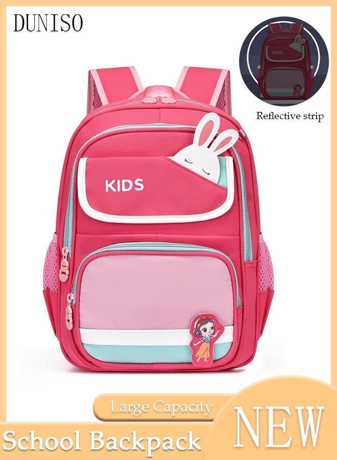 DUNISO Girls School Backpack Waterproof Multifunctional Book Bag with Compartments Large Capacity School Bag Anti Theft Travel Daypack for Girl Kid Students Pupils - Image 1