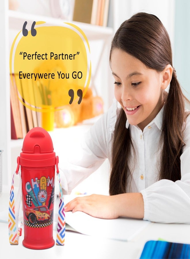 Jaypee Zippy Inner Stainless Steel 275 ml Red Disney Character Printed PU Insulated Water Bottle for Kids|Rustproof & Leakproof Bottle|Ideal for School & Travel - Image 5