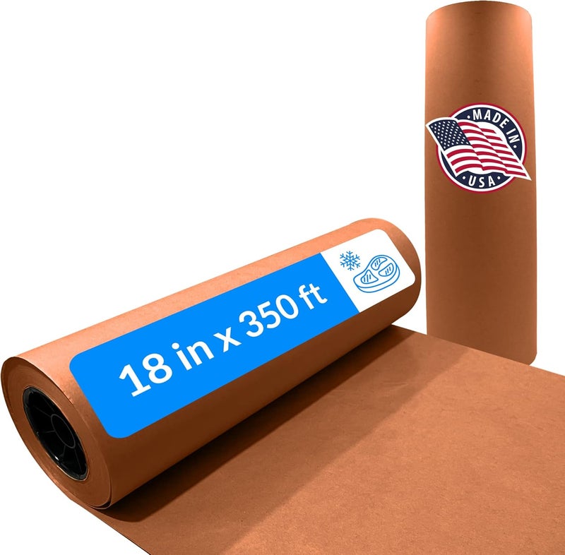 Reli. . Pink Freezer Paper Roll | 18 Inch x 350 Ft - Bulk | Made in USA | Peach Freezer Paper Roll for Meat | Food Grade, Poly-Coated for Wrapping/Freezing Meat (Pink) - Image 1