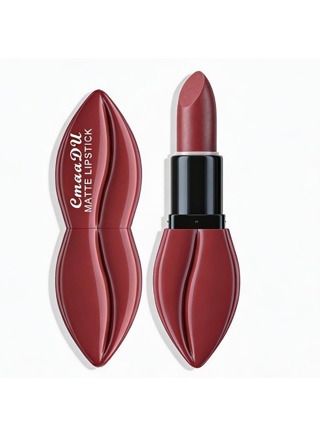 CmaaDu Matte Velvet Lipstick, 3.5g High-Pigment Lip Color, Waterproof & Smudge-Proof Cream Stick, Non-Drying Finish - #09 Dusty Rose - Image 2