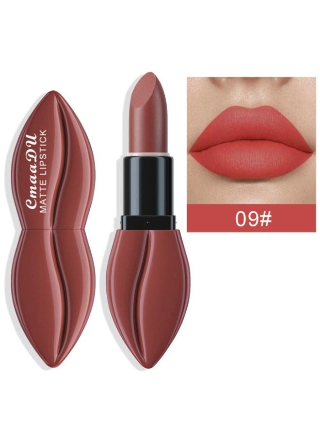CmaaDu Matte Velvet Lipstick, 3.5g High-Pigment Lip Color, Waterproof & Smudge-Proof Cream Stick, Non-Drying Finish - #09 Dusty Rose - Image 2