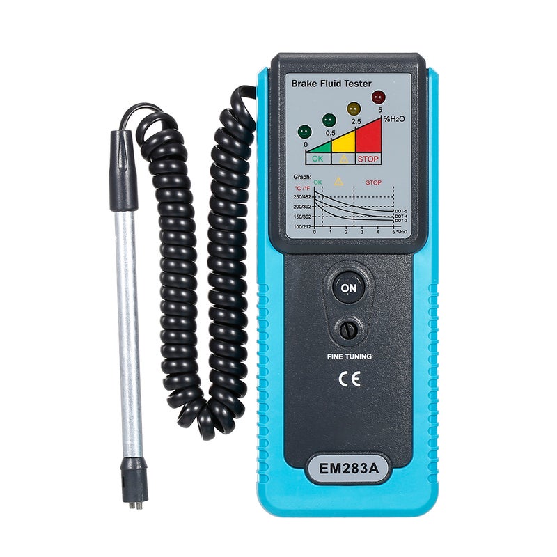 Automotive Brake Fluid Tester Oil Water Detection with High-Precision Probe for Auto DOT3 DOT4 DOT5 Brake Fluid Diagnostic Detector(battery not included) - Image 1