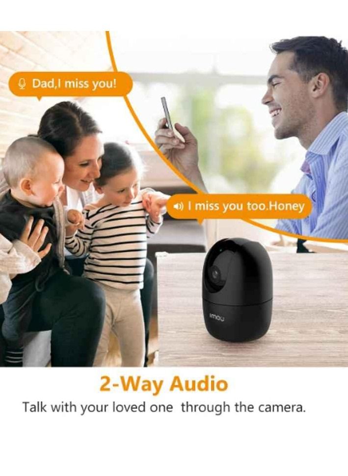 IMOU Indoor Wi-Fi Security Camera, 1080P Pan/Tilt, Home Surveillance Camera with Human Detection, Smart Tracking, Privacy Mask, Smart Sound Detection, Two-way Audio and Night Vision Renger2 Black  - Image 4