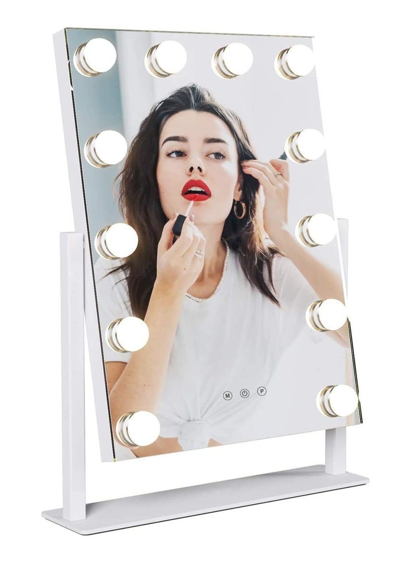 LINGWEI Makeup Mirror Hollywood Style Makeup Vanity Mirror with Lights and Touch button,3 Color Model, Cosmetic Mirror with 9pcs Dimmable Bulbs for Dressing Table  - Image 1