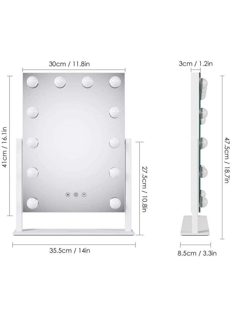 LINGWEI Makeup Mirror Hollywood Style Makeup Vanity Mirror with Lights and Touch button,3 Color Model, Cosmetic Mirror with 9pcs Dimmable Bulbs for Dressing Table  - Image 3