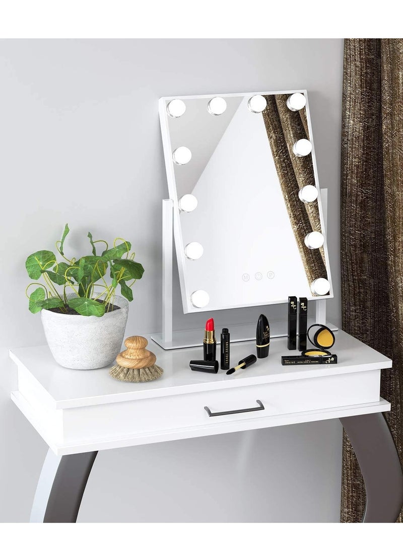 LINGWEI Makeup Mirror Hollywood Style Makeup Vanity Mirror with Lights and Touch button,3 Color Model, Cosmetic Mirror with 9pcs Dimmable Bulbs for Dressing Table  - Image 4