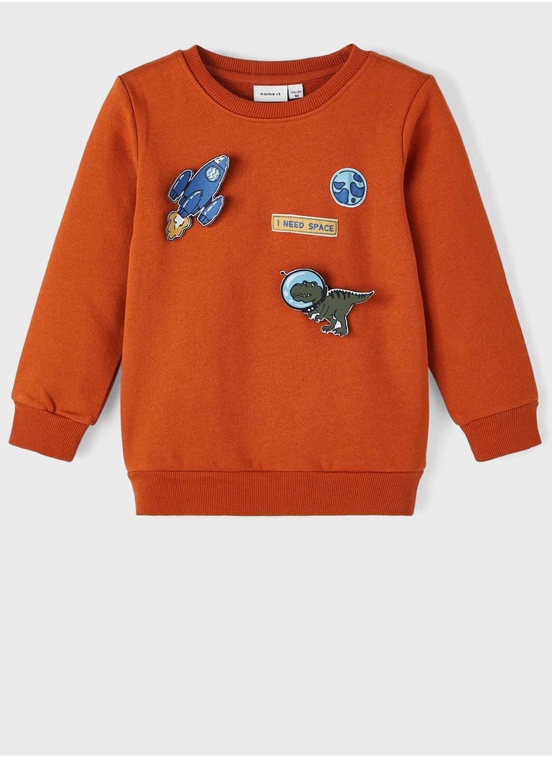 NAME IT - Kids Space Print Sweatshirt - Image 1