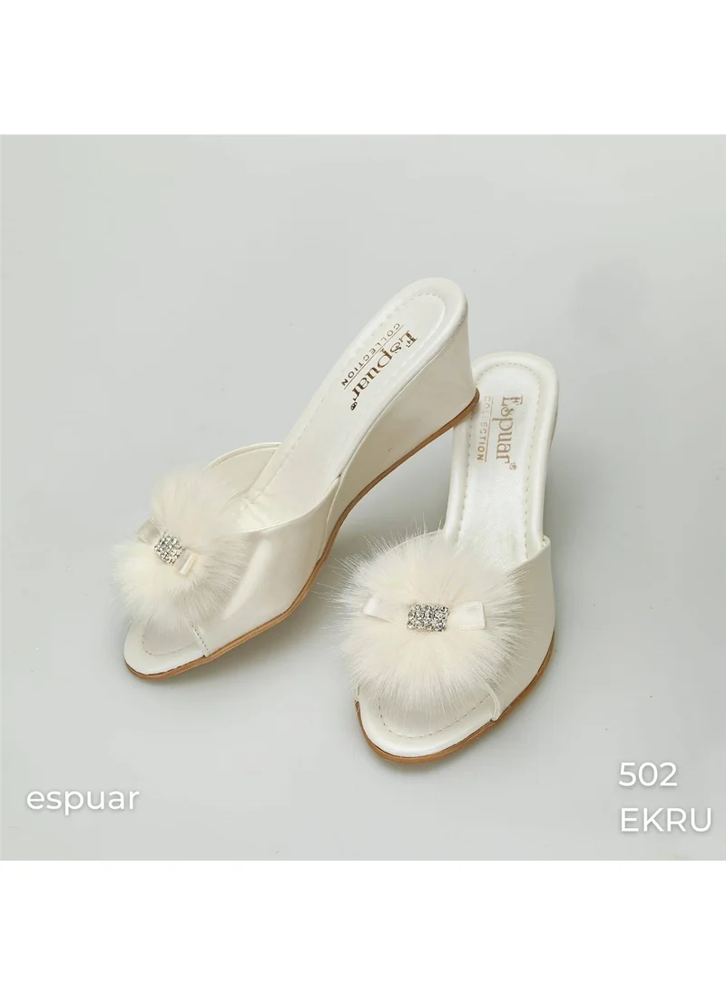 Espuar 502 Women's Slippers - Ecru