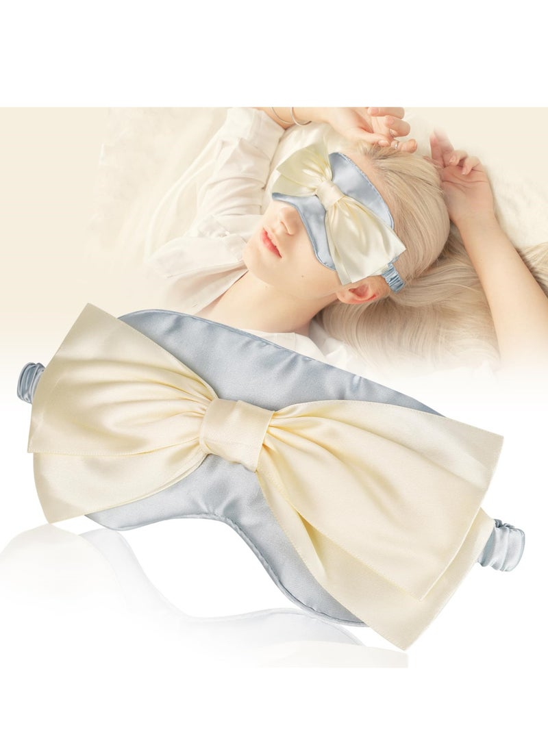 سيوسي أقنعة نوم للنساء، مصنوعة من الساتان الناعم والخفيف والقابل للتنفس، مع رباط رأس مرن، مثالية للنوم، السفر، والقيلولة. - Image 1