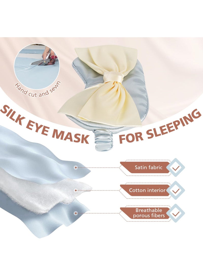 سيوسي أقنعة نوم للنساء، مصنوعة من الساتان الناعم والخفيف والقابل للتنفس، مع رباط رأس مرن، مثالية للنوم، السفر، والقيلولة. - Image 3