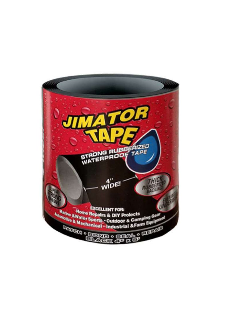 Strong Waterproof Repair Sealing Tape, Leak Repair Tape, Heavy-Duty Sealing Tape, Suitable For Home Rv Roof Pipes And Boat Pool Repairs, Underwater, Indoor And Outdoor, 10 Cm Wide * 1.5 M Long (Black)  - Image 1