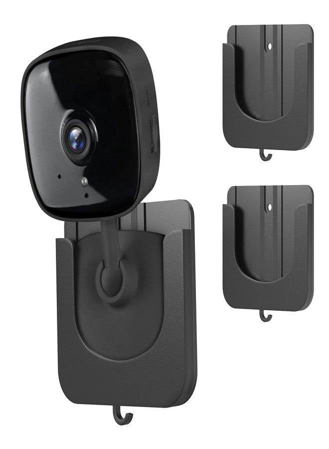 Annkoifu 2Pack Self-Adhesive Wall Mount Holder Fits for Tapo Indoor Security Camera C100/C101/C110/C111/Kasa Smart Security Camera EC60/KC400/KC100/KC105, No Drill Wall Mount Bracket Fits TP Link Camera - Image 1