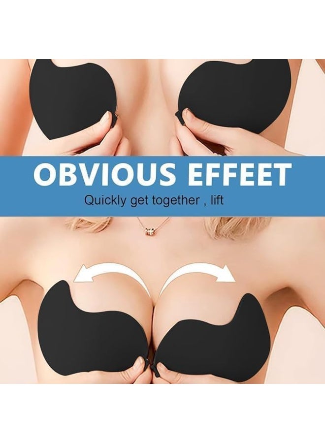 aeen Invisible Strapless Adhesive Bra Size D – Black Color with Secure Comfort and Elegant Look - Image 2