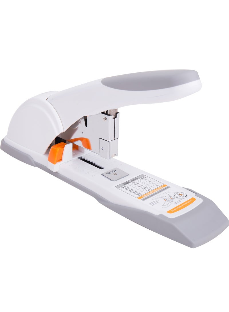 Deli E0487 Heavy Duty Stapler, 80 Sheets Capacity Compatible with 23/6 to 23/13 Staples White 鈥?For Office Paperwork - Image 3