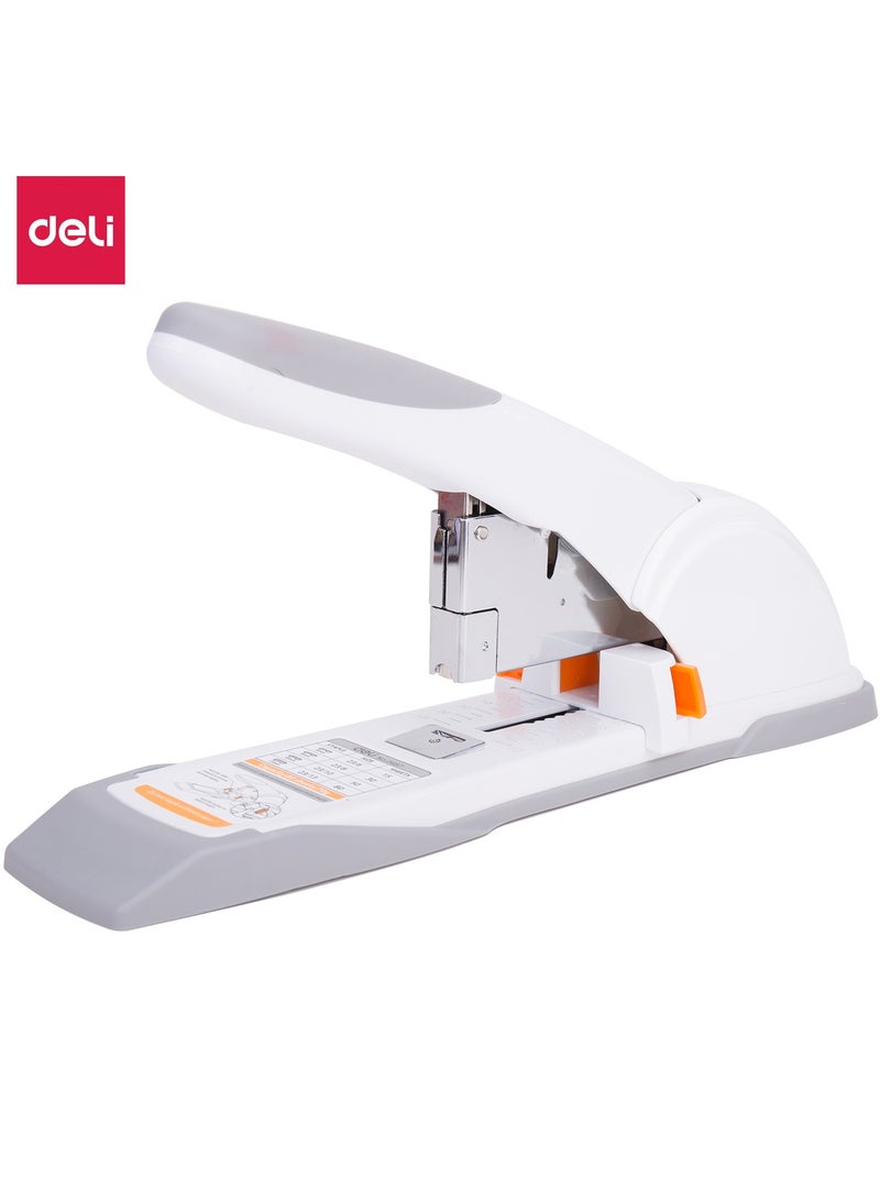 Deli E0487 Heavy Duty Stapler, 80 Sheets Capacity Compatible with 23/6 to 23/13 Staples White 鈥?For Office Paperwork - Image 1