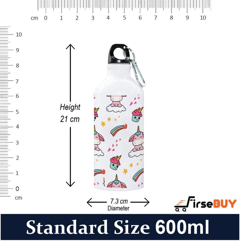 FirseBUY Cute Unicorn Water Bottle Aluminum 600 ml Bottle for Girls - Image 4