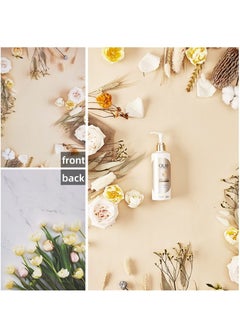 Generic 60*90 Photography Background Double Sided 2 Patterns Waterproof Premium Texture Backdrop Wall Video Displaying Props for ins Style Jewelry/Food Photoshoots (tulip)  - Image 3