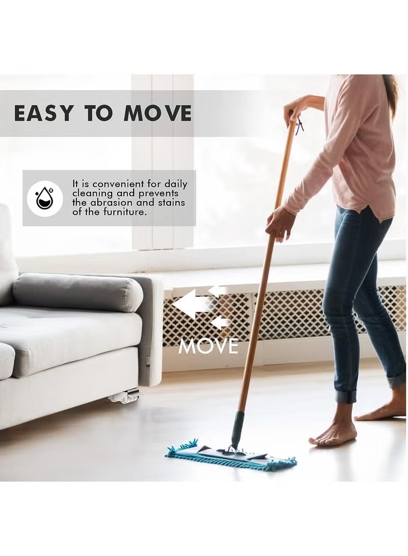 Anna&Mo Furniture Dolly Mobile Roller – Extendable Appliance Rollers Stand for Washing Machine, Refrigerator, Dryer, Dishwasher & Furniture (White) - Image 3