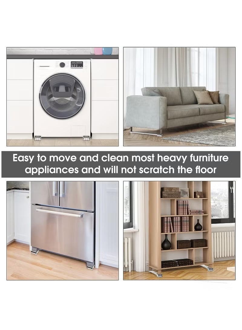 Anna&Mo Furniture Dolly Mobile Roller – Extendable Appliance Rollers Stand for Washing Machine, Refrigerator, Dryer, Dishwasher & Furniture (White) - Image 2