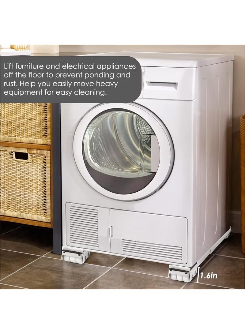 Anna&Mo Furniture Dolly Mobile Roller – Extendable Appliance Rollers Stand for Washing Machine, Refrigerator, Dryer, Dishwasher & Furniture (White) - Image 5