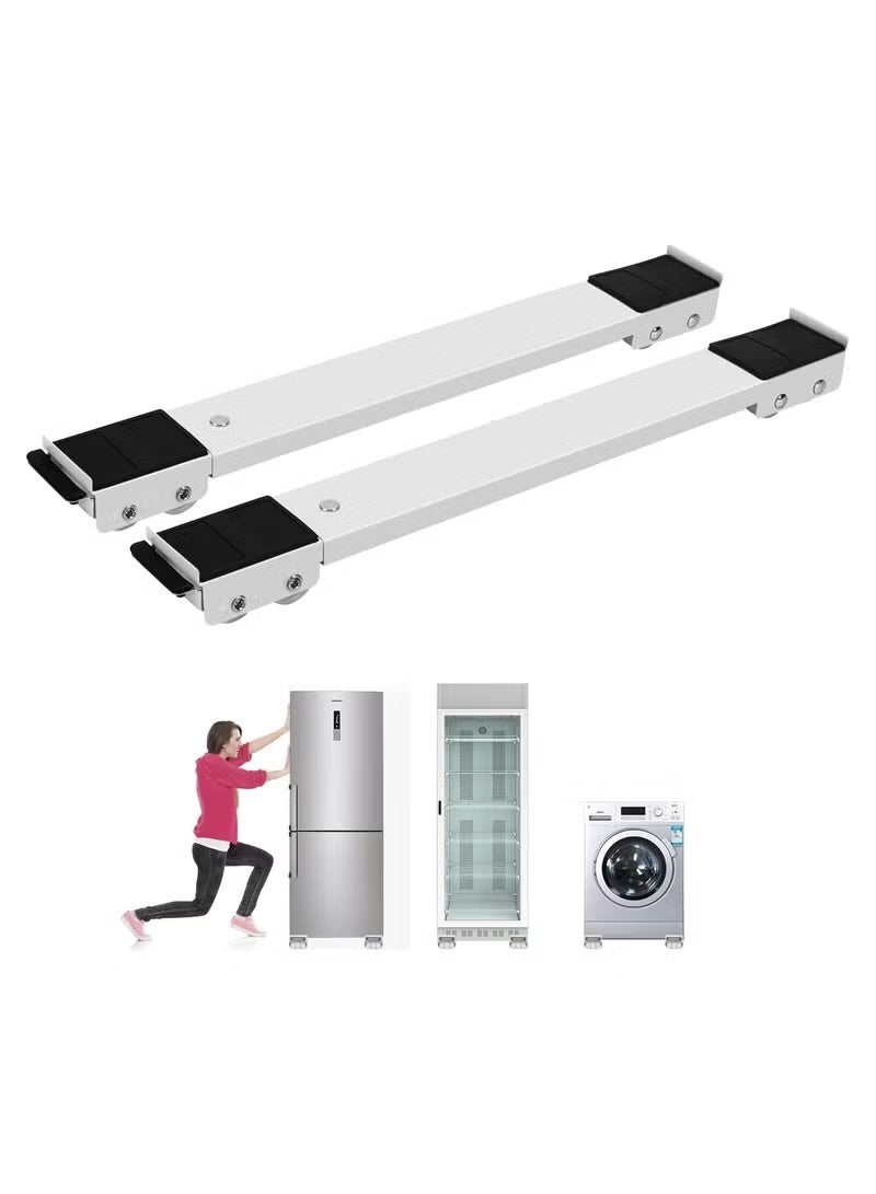 Anna&Mo Furniture Dolly Mobile Roller – Extendable Appliance Rollers Stand for Washing Machine, Refrigerator, Dryer, Dishwasher & Furniture (White) - Image 1