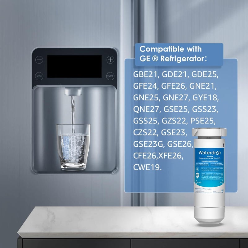 Waterdrop XWF Replacement for GE® XWF Refrigerator, GE® XWF Water Filter, WR17X30702, 1 Filter (Not XWFE®) - Image 2