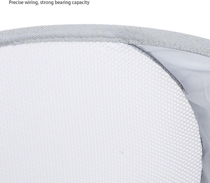 Gray 3 Section Collapsible Laundry Basket Portable Mesh Popup Hamper with Handles - Image 5