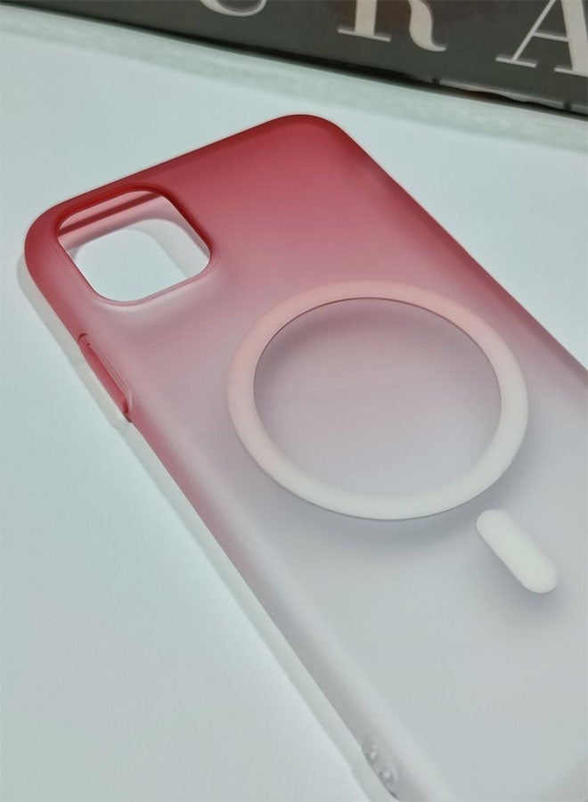 MagSafe Case for iPhone 11 Pro, Slim Semi-Transparent Case, Shockproof, Scratch and Fingerprint Resistant, Supports Magnetic Wireless Charging - Red - Image 2