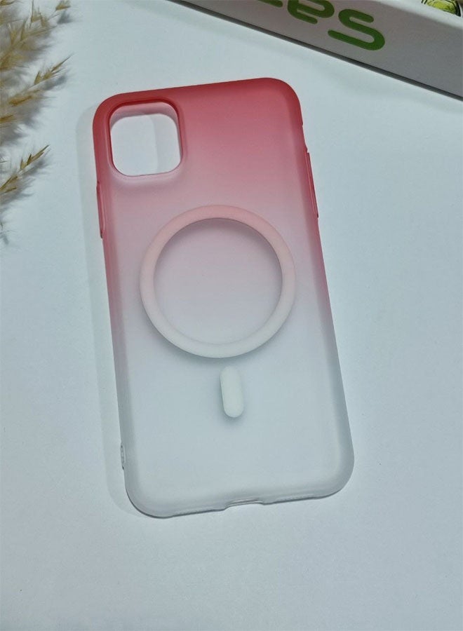 MagSafe Case for iPhone 11 Pro, Slim Semi-Transparent Case, Shockproof, Scratch and Fingerprint Resistant, Supports Magnetic Wireless Charging - Red - Image 4