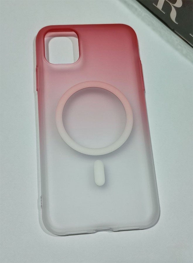 MagSafe Case for iPhone 11 Pro, Slim Semi-Transparent Case, Shockproof, Scratch and Fingerprint Resistant, Supports Magnetic Wireless Charging - Red - Image 3