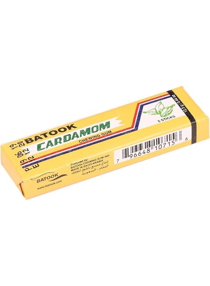 Batook Title: Batook Cardamom Chewing Gum – 5 Sticks | Refreshing Herbal Flavor pack of 12 - Image 1