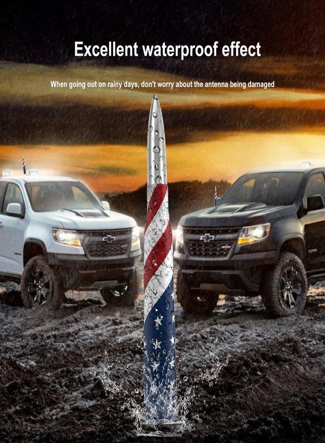 Engirette Car Truck Antenna with Valve Stem Caps - American Flag Design, Universal Vehicle Short Antenna Replacement Mast for Ford F150 F250 F350 Super Duty Raptor Dodge RAM GM Chevy Silverado 1500 2500 3500 - Image 5