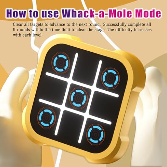 ELECTRONIC TIC TAC TOE GAME - 3-IN-1 PORTABLE HANDHELD PUZZLE CONSOLE, TRAVEL-FRIENDLY EDUCATIONAL TOY FOR MEMORY GROWTH, FAMILY FUN, AND IDEAL GIFT FOR ALL AGES - Image 5