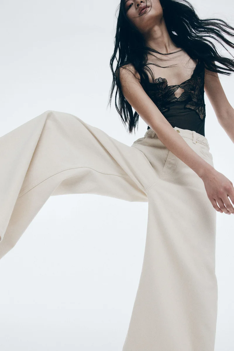 H&M Wide braided jeans