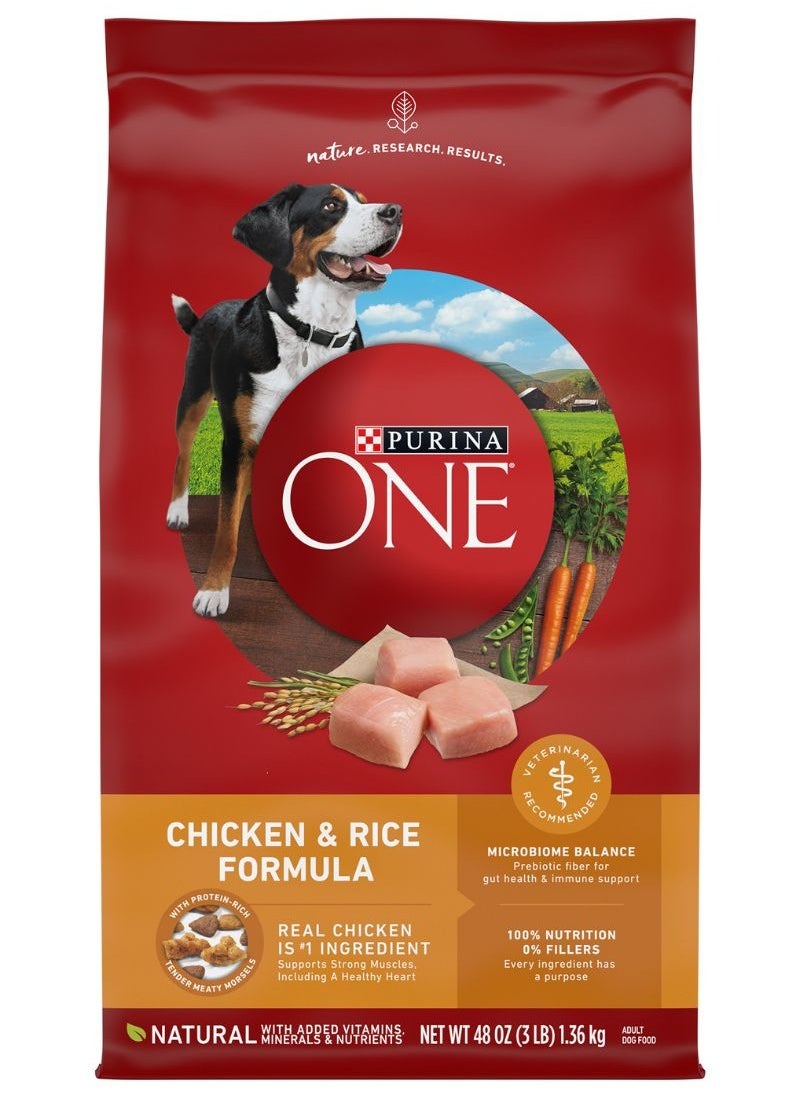 Purina ONE - Chicken & Rice Formula Dry Dog Food 1.36kg - Image 1