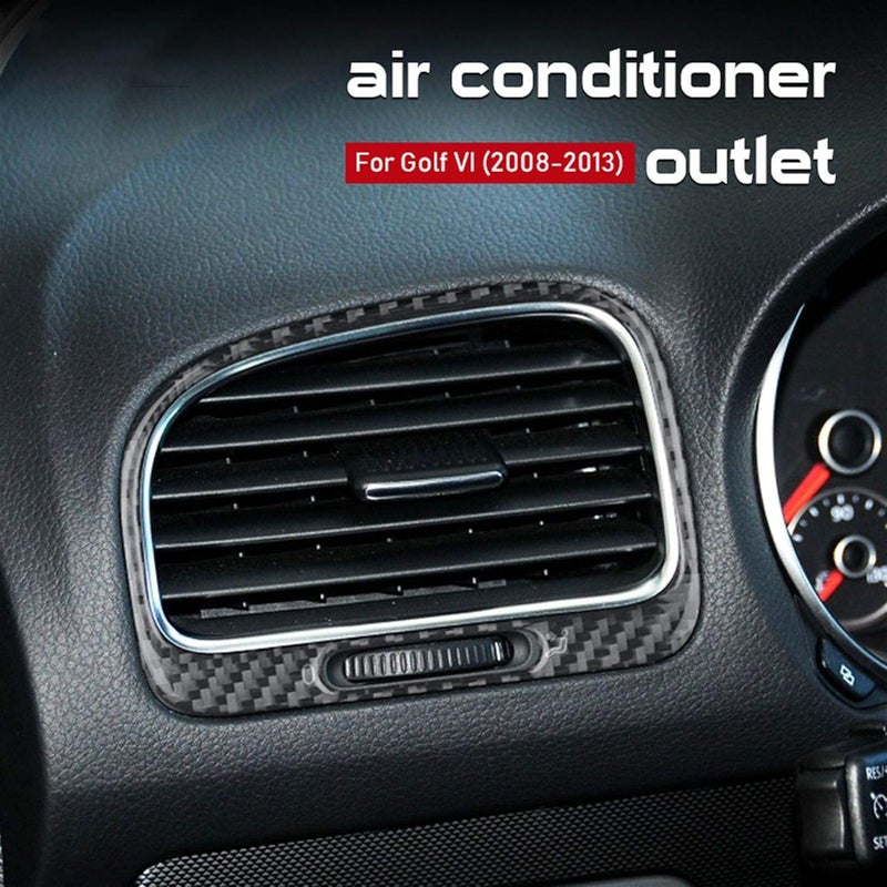 Wivplex Carbon Fiber Air Conditioner Outlet Trim for VW Golf 6 - Image 3