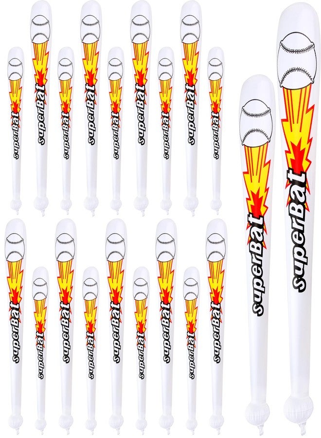 Sonarun 20 Pack Inflatable Baseball Bats 24 Inch and 40 Inch Baseball bat inflates Bulk Blow Up Baseball Bats for Summer Pool Baseball Theme Birthday Party Favors - Image 1