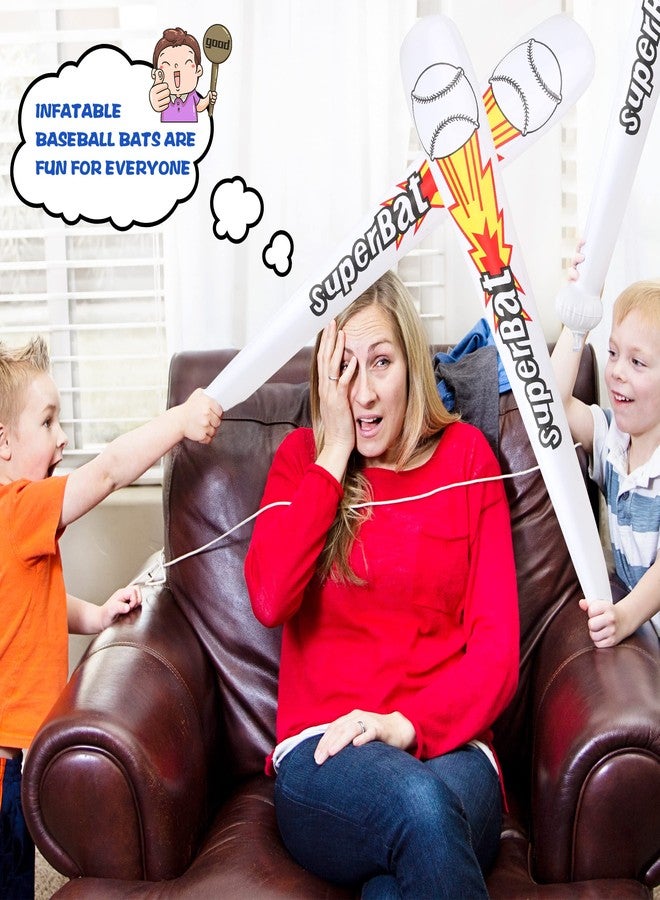 Sonarun 20 Pack Inflatable Baseball Bats 24 Inch and 40 Inch Baseball bat inflates Bulk Blow Up Baseball Bats for Summer Pool Baseball Theme Birthday Party Favors - Image 5