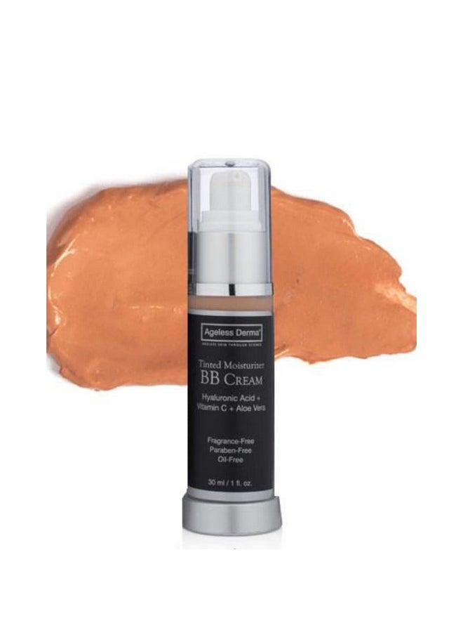 Ageless Derma Bb Cream Tinted Moisturizer Foundation With Hyaluronic Acid And Vitamin C. Made In Usa  - Image 2