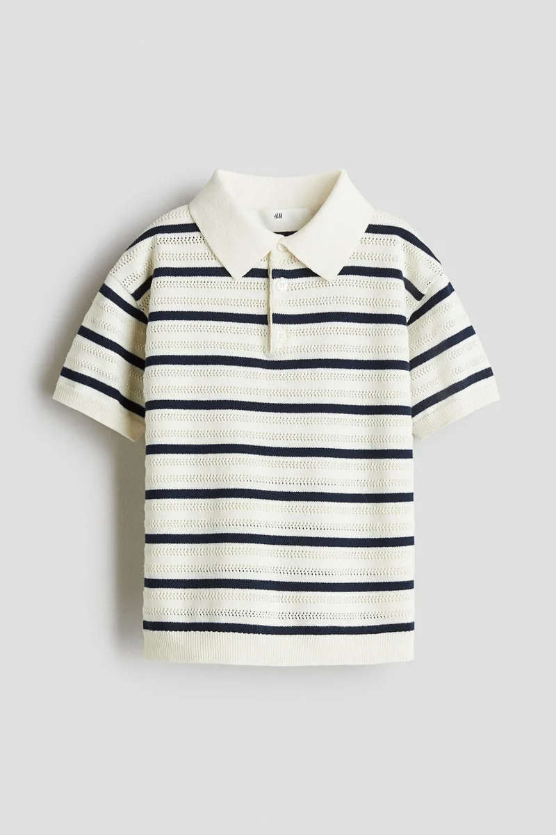 H&M Cotton-knit polo shirt