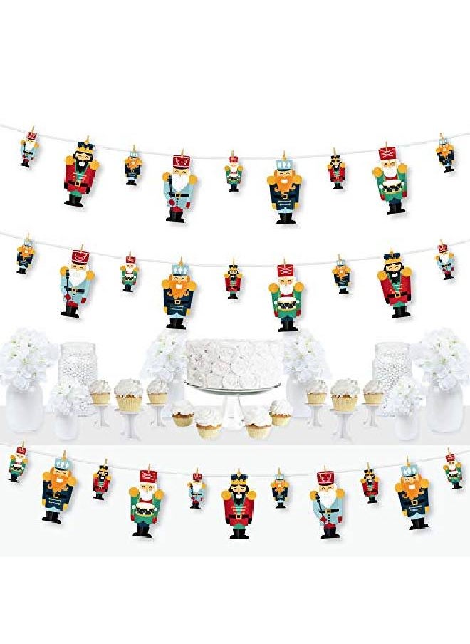 Big Dot of Happiness Christmas Nutcracker Holiday Party Diy Decorations Clothespin Garland Banner 44 Pieces  - Image 1