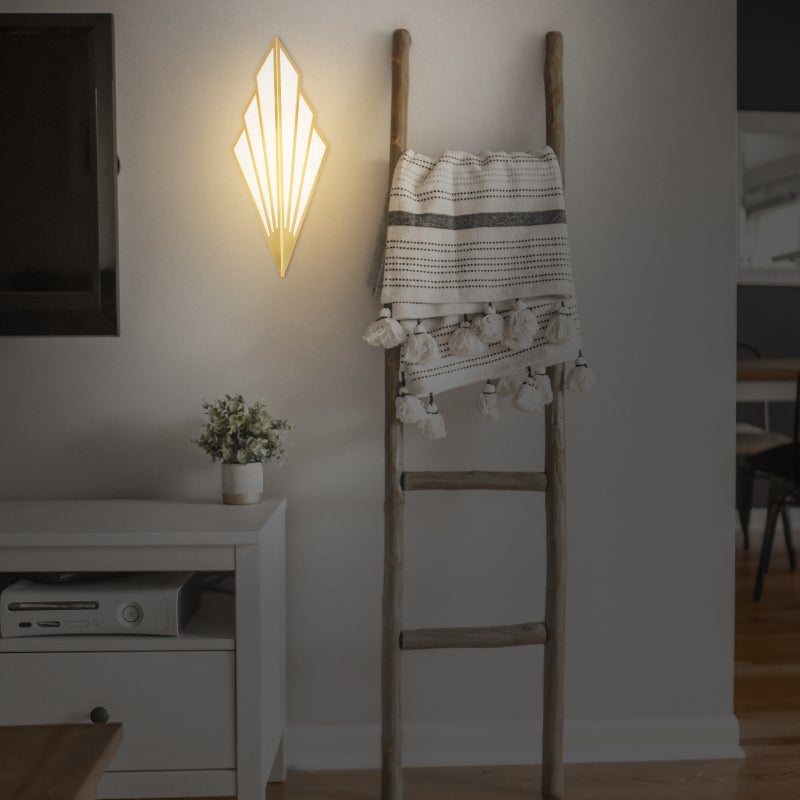 🏠 مصباح حائط LED مودرن بشكل مروحة ذهبي للمنزل والفنادق مقاس 20 سم عبوة واحدة - Image 3