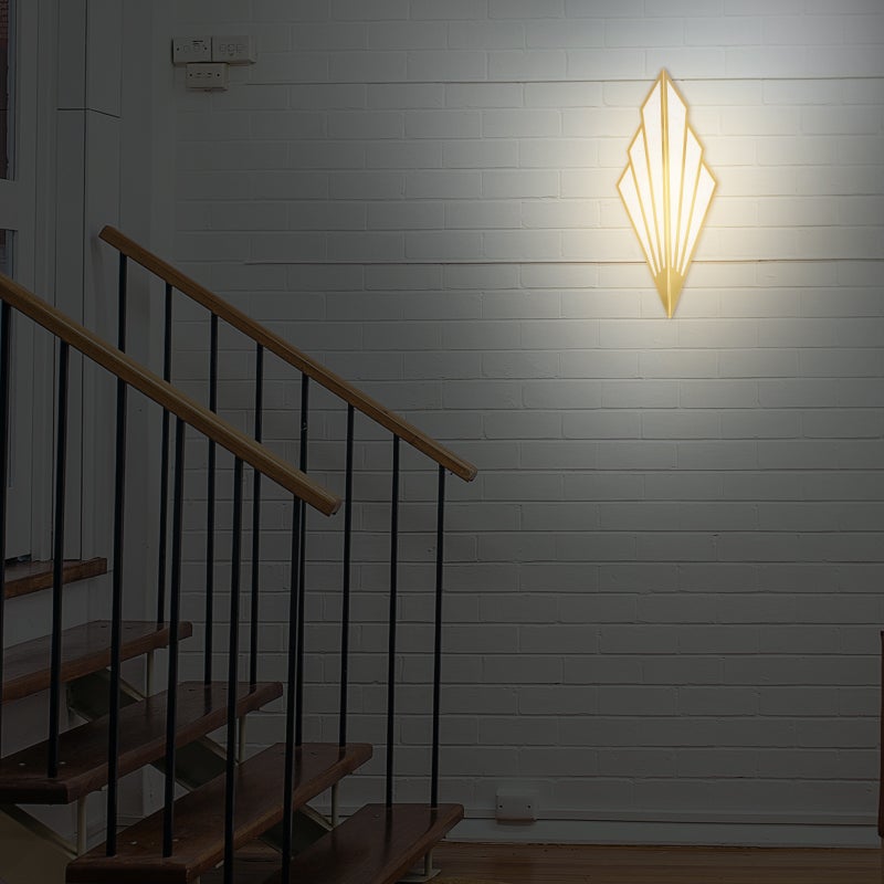 🏠 مصباح حائط LED مودرن بشكل مروحة ذهبي للمنزل والفنادق مقاس 20 سم عبوة واحدة - Image 1